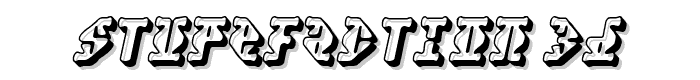 Stupefaction 3D font